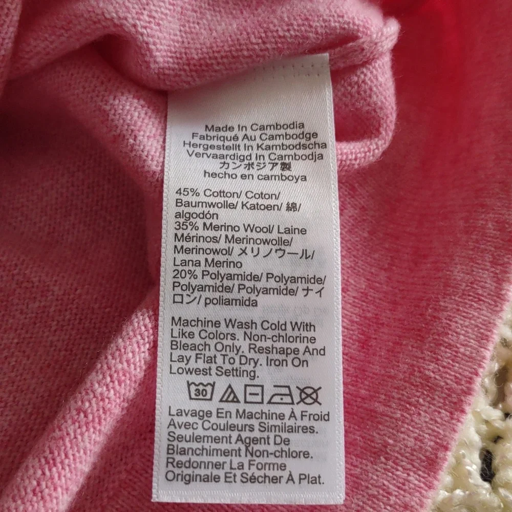 J. Crew Factory Size Small Pink Teddie Sweater - Picture 4 of 9